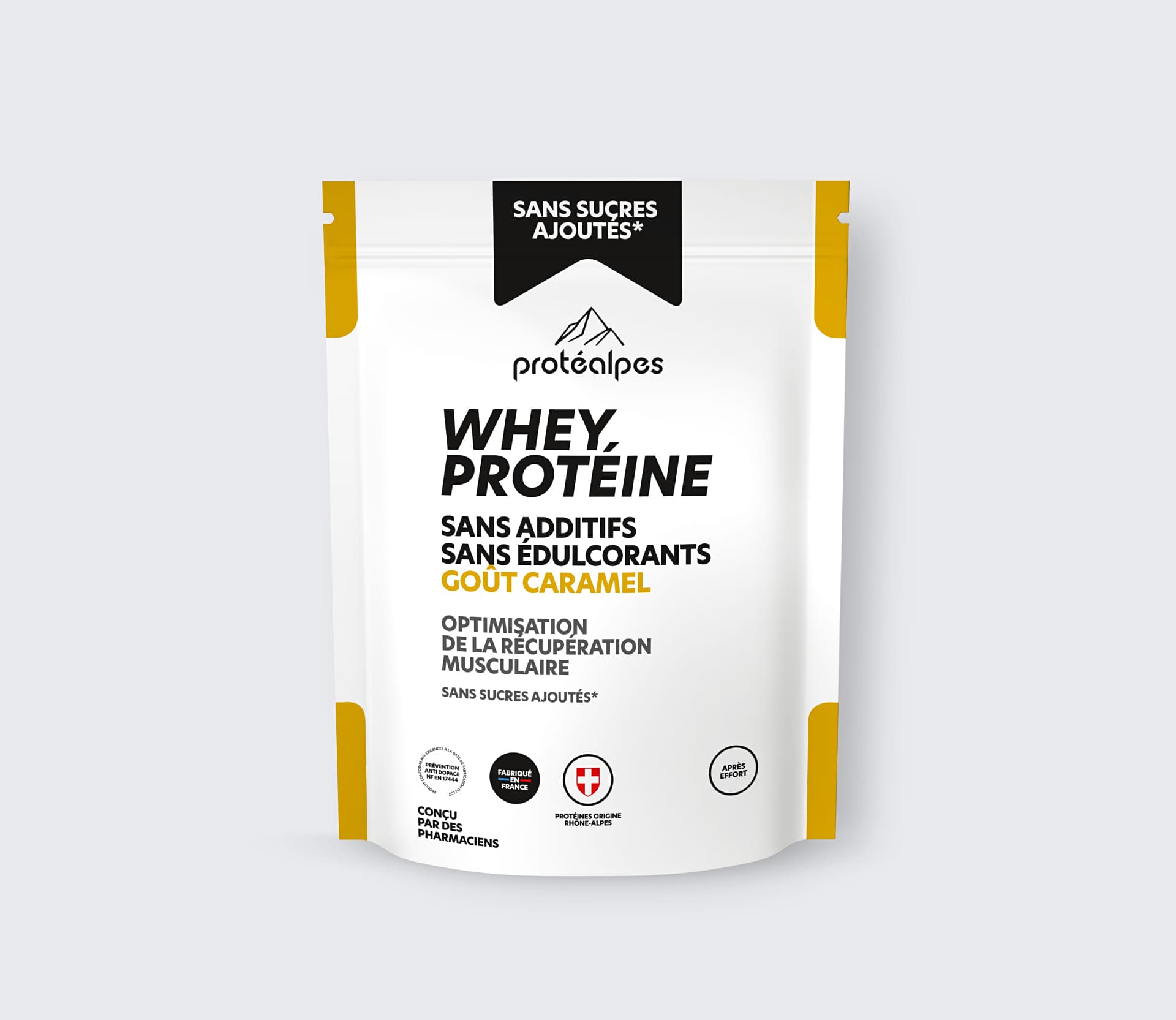 Whey protéine goût caramel – Sans sucres ajoutés