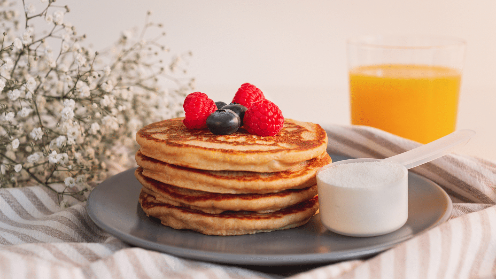 Pancakes protéinés avec whey & sans farine