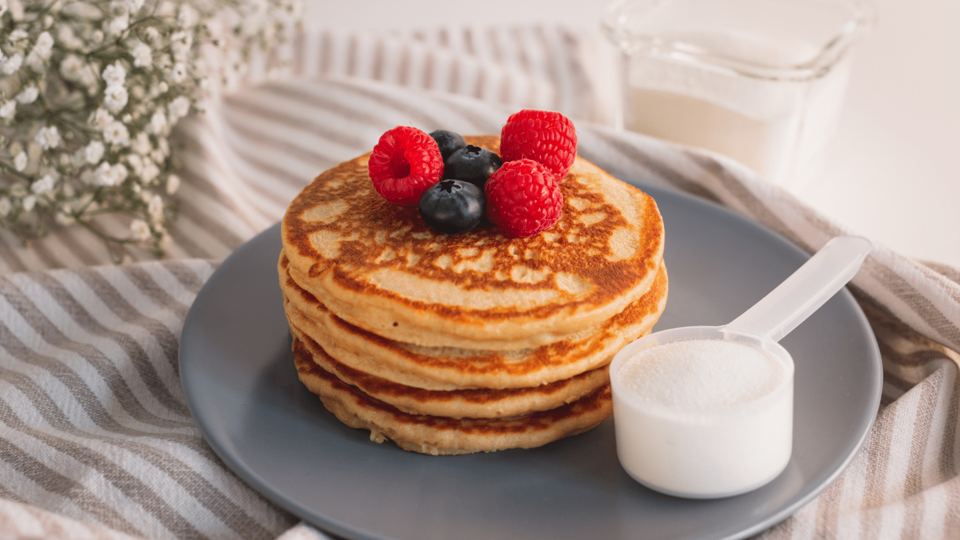 Pancakes protéinés moelleux et sans gluten